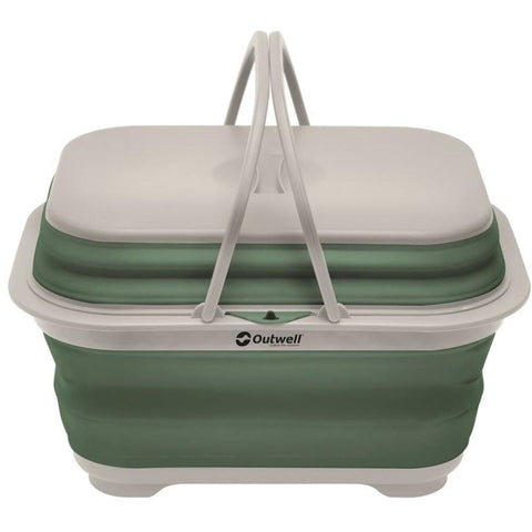 Outwell Collaps Washing Base w/handle & lid - Shadow Green